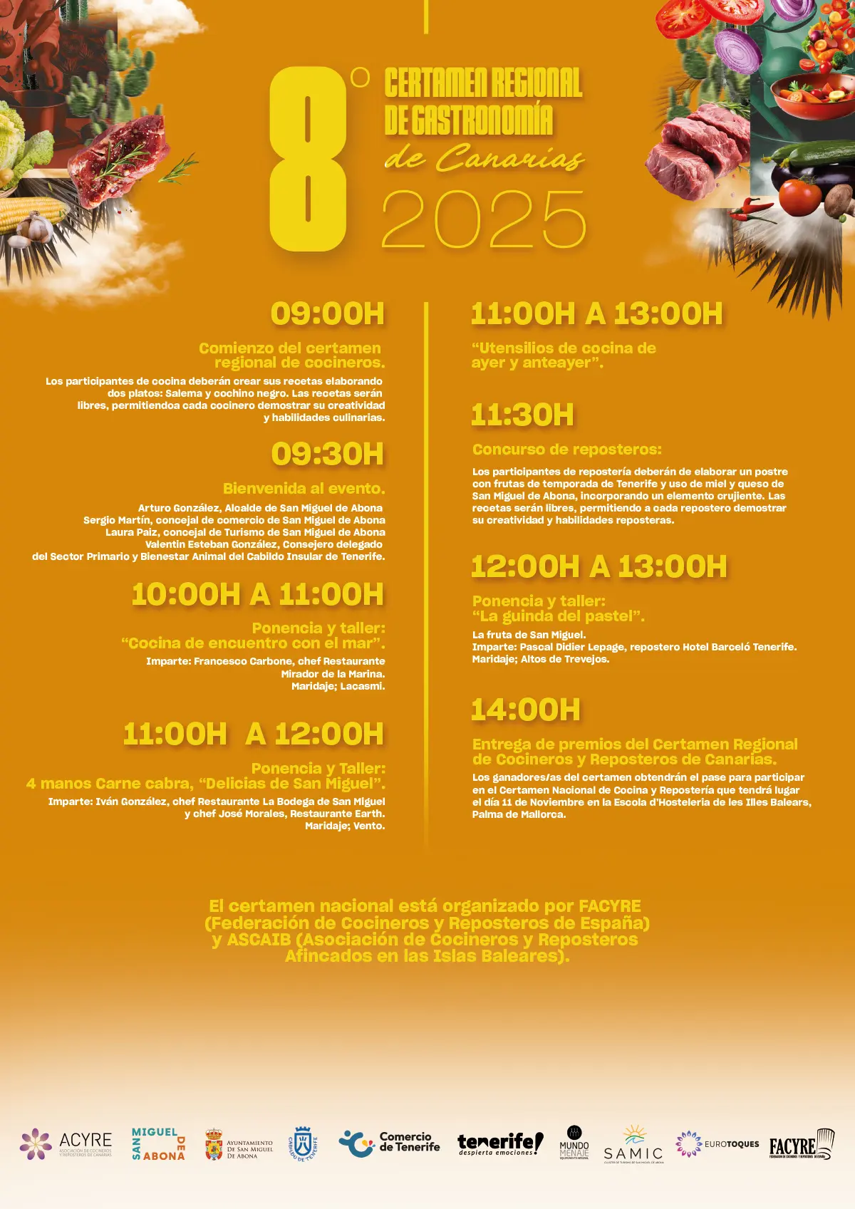 7º CERTAMEN REGIONAL DE COCINEROS Y REPOSTEROS DE CANARIAS SANTIAGO DEL TEIDE 2024